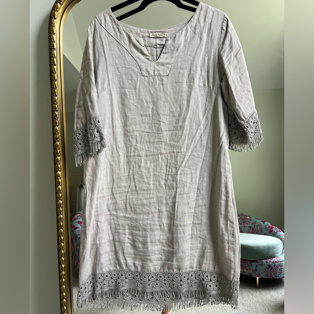 Alessia Pacini Linen Lace Dress